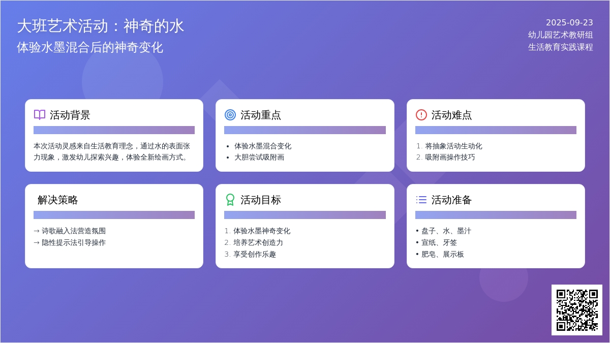 大班艺术活动：神奇的水