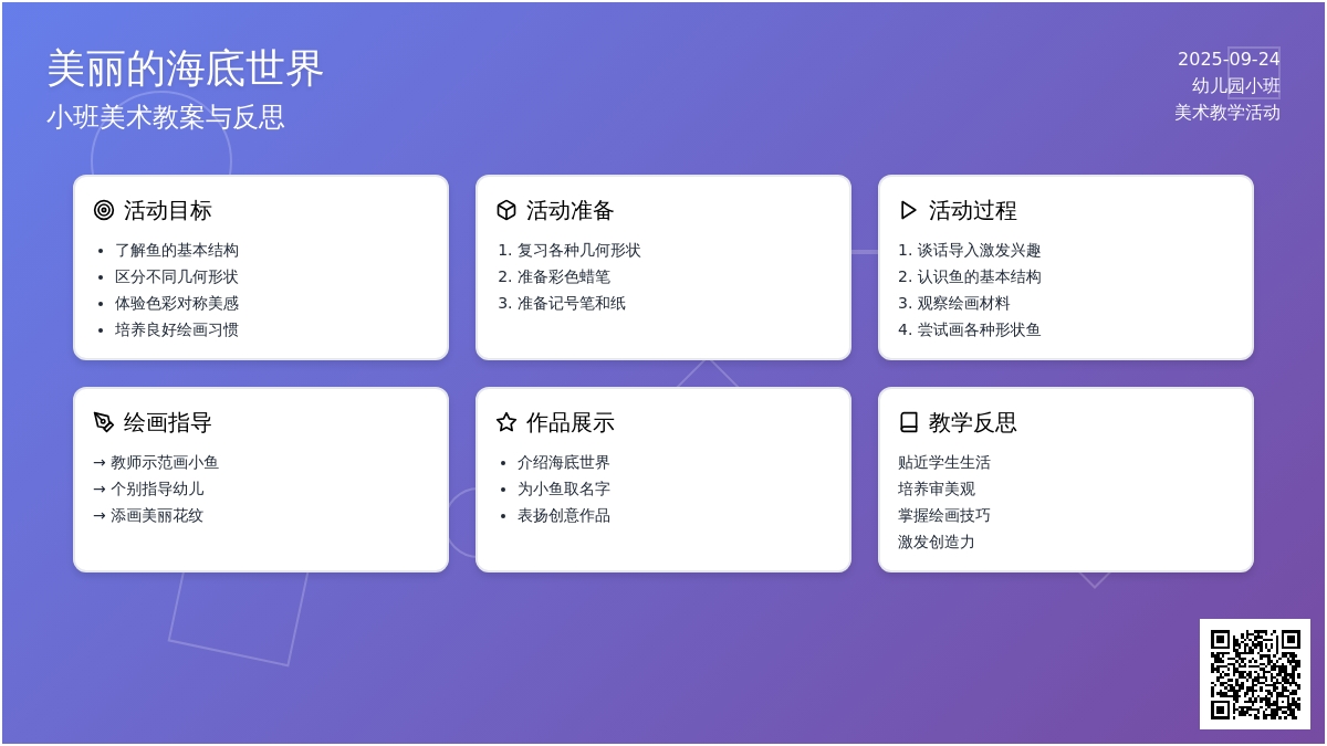 小班美术教案《美丽的海底世界》含反思