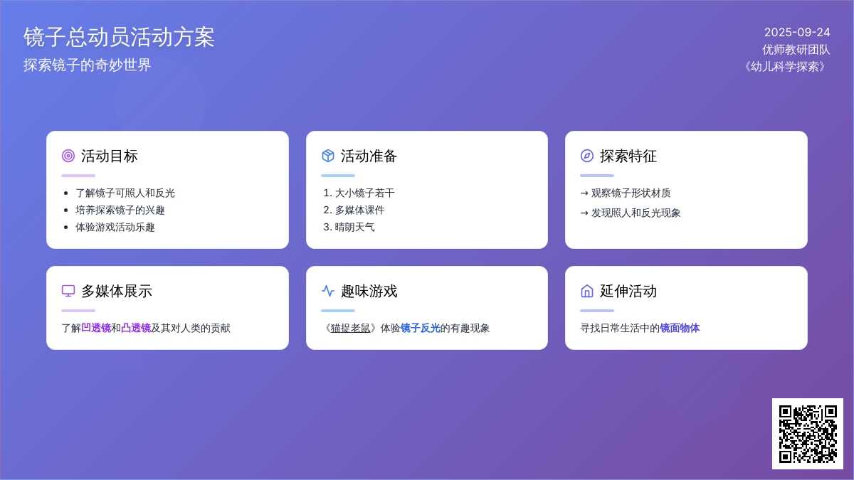幼儿园大班科学活动：镜子总动员