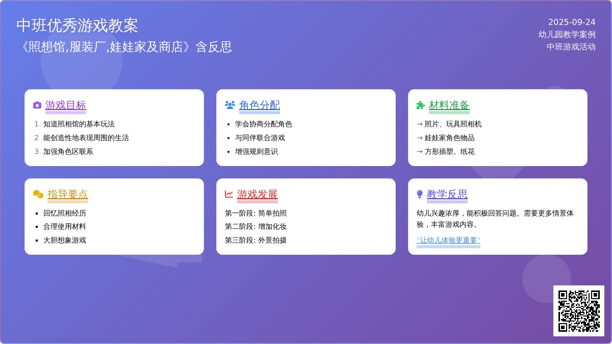 中班优秀游戏教案《照想馆,服装厂,娃娃家及商店》含反思
