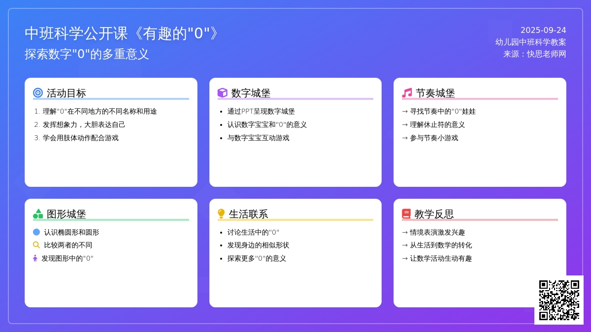 中班科学公开课教案《有趣的“0” 》含反思