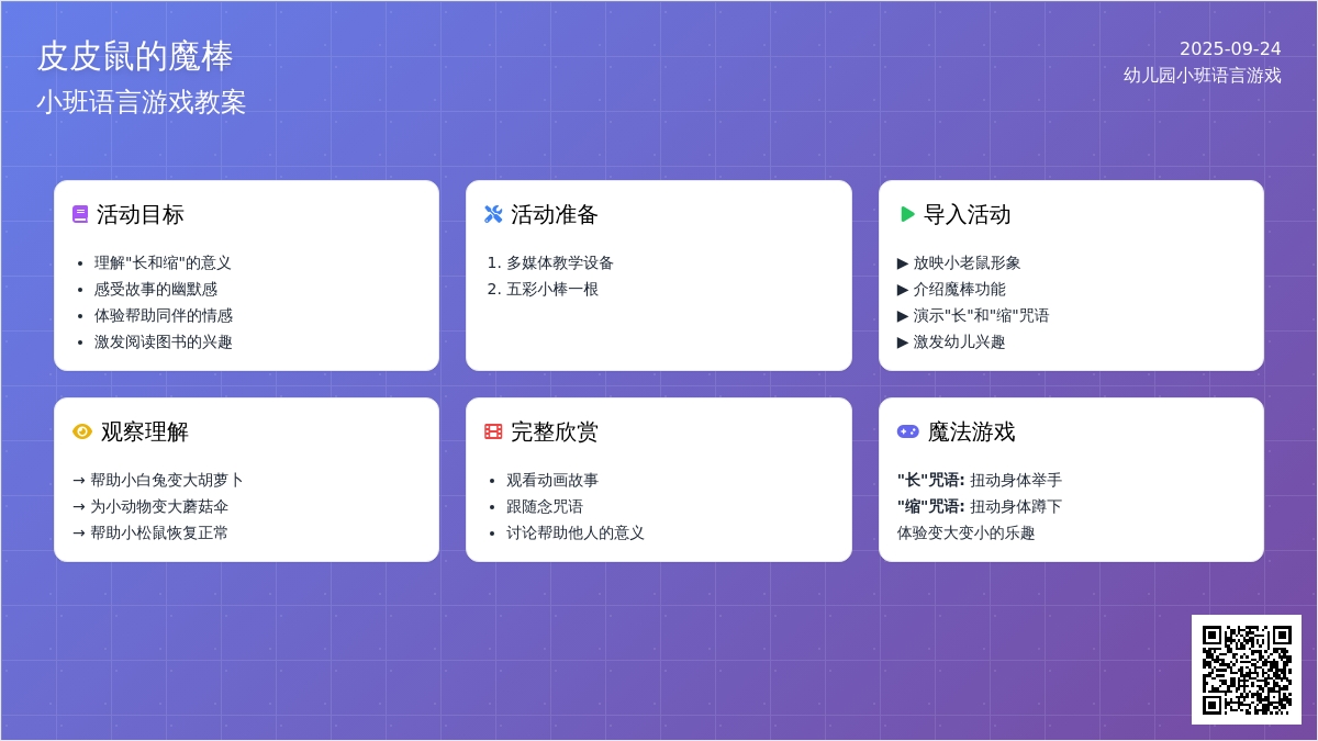 幼儿园小班语言游戏教案《皮皮鼠的魔棒》含反思