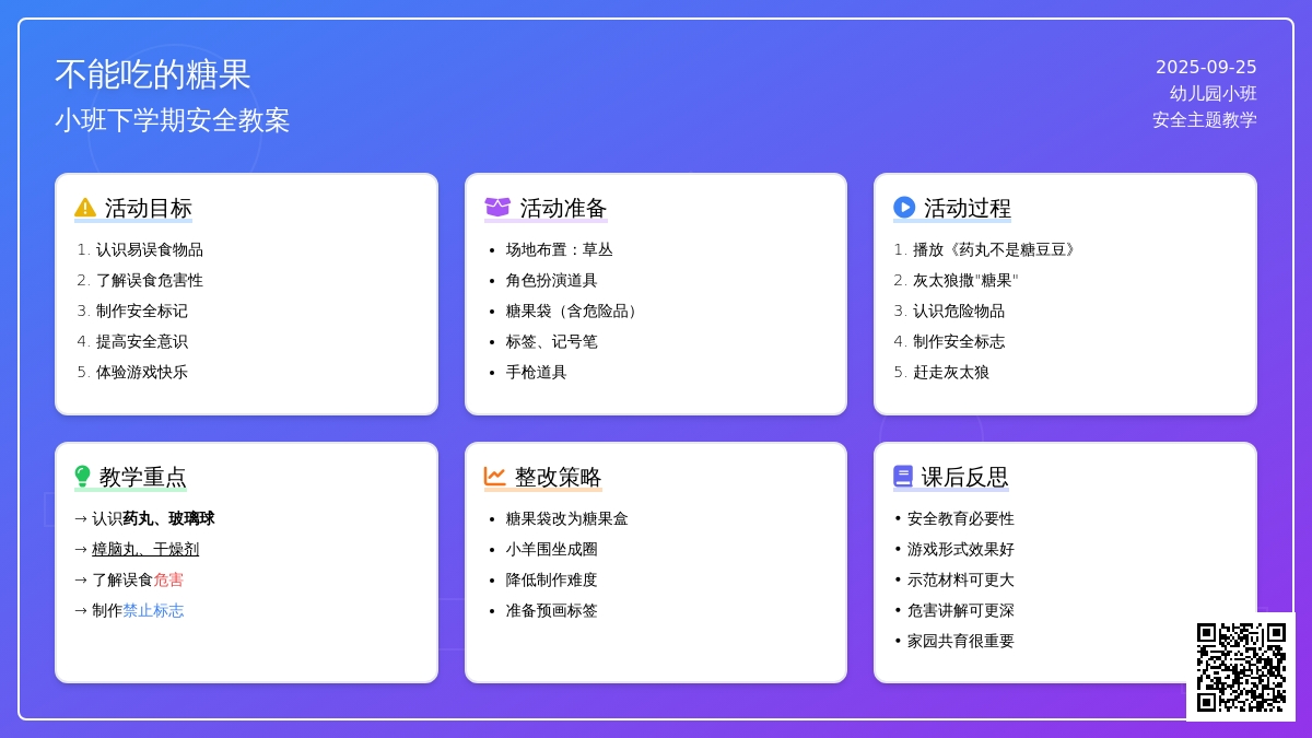 幼儿园小班下学期安全教案《不能吃的糖果》含反思