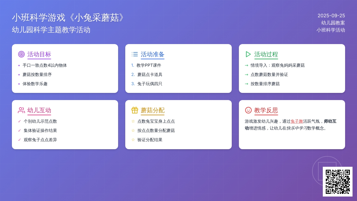 幼儿园小班科学游戏教案《小兔采蘑菇》含反思