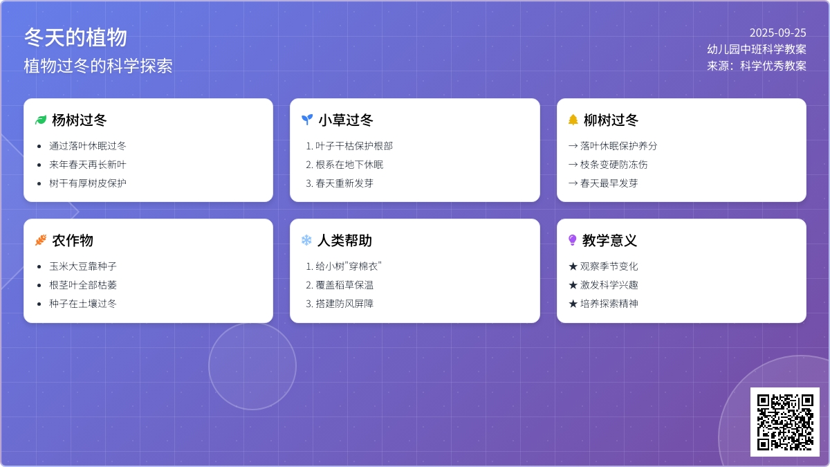 中班科学优秀教案《冬天的植物》含反思