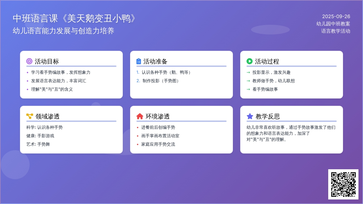 中班语言课教案《美天鹅变丑小鸭》含反思