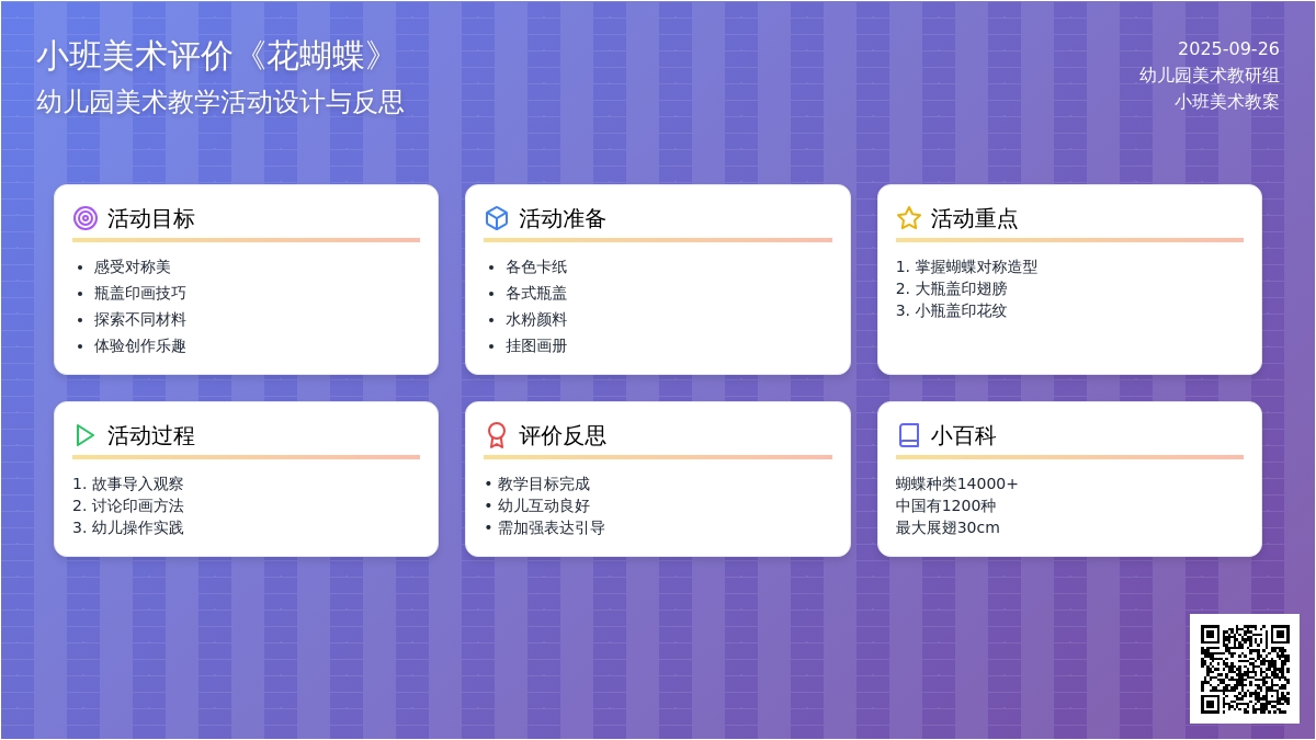 幼儿园小班美术教案评价《花蝴蝶》含反思