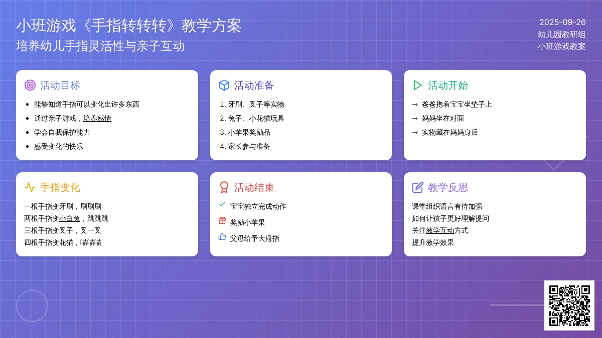 幼儿园小班游戏教案《手指转转转》含反思
