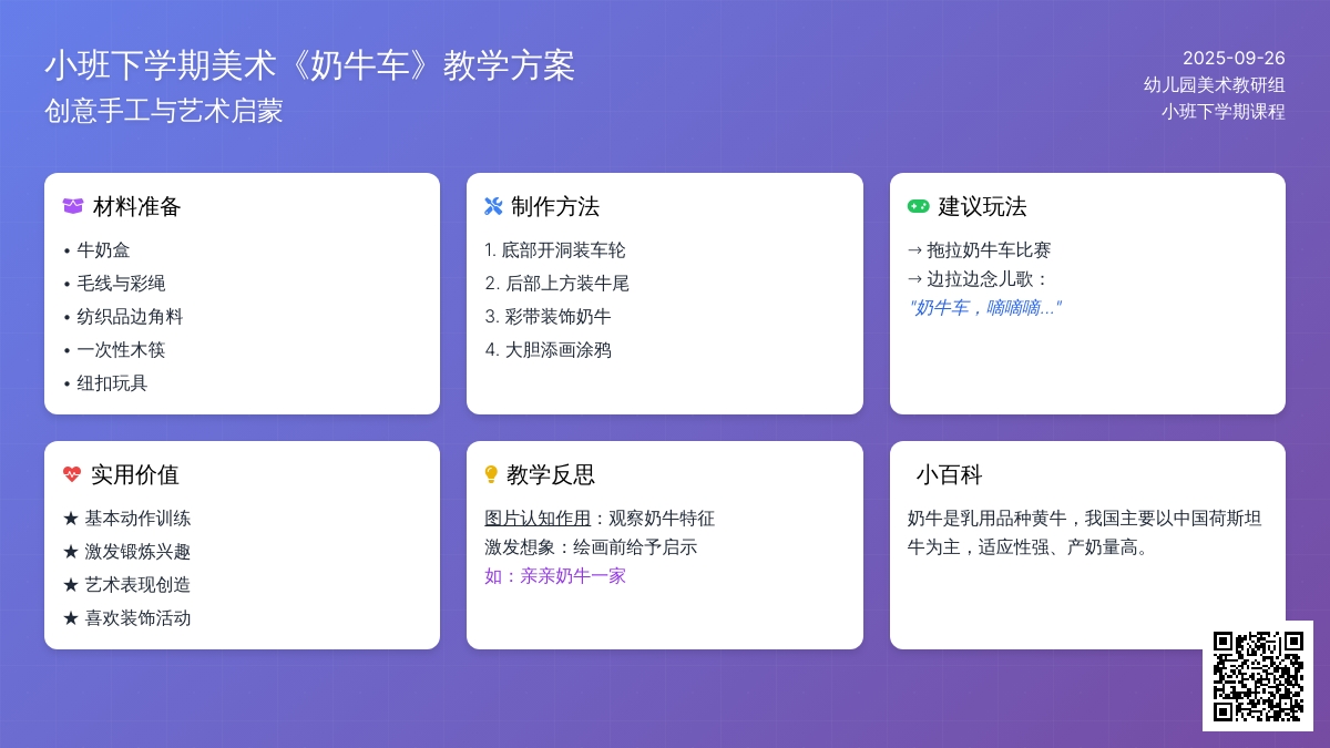 小班下学期美术《奶牛车》含反思