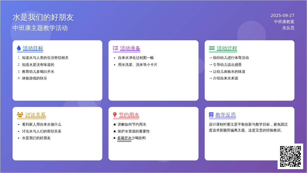 中班健康教案《水是我们的好朋友》含反思