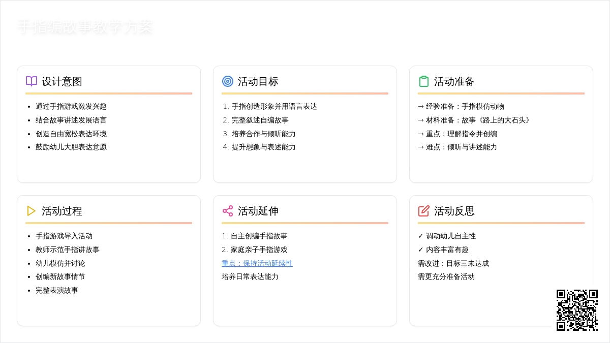 幼儿园中班优质语言教案《手指编故事》含反思