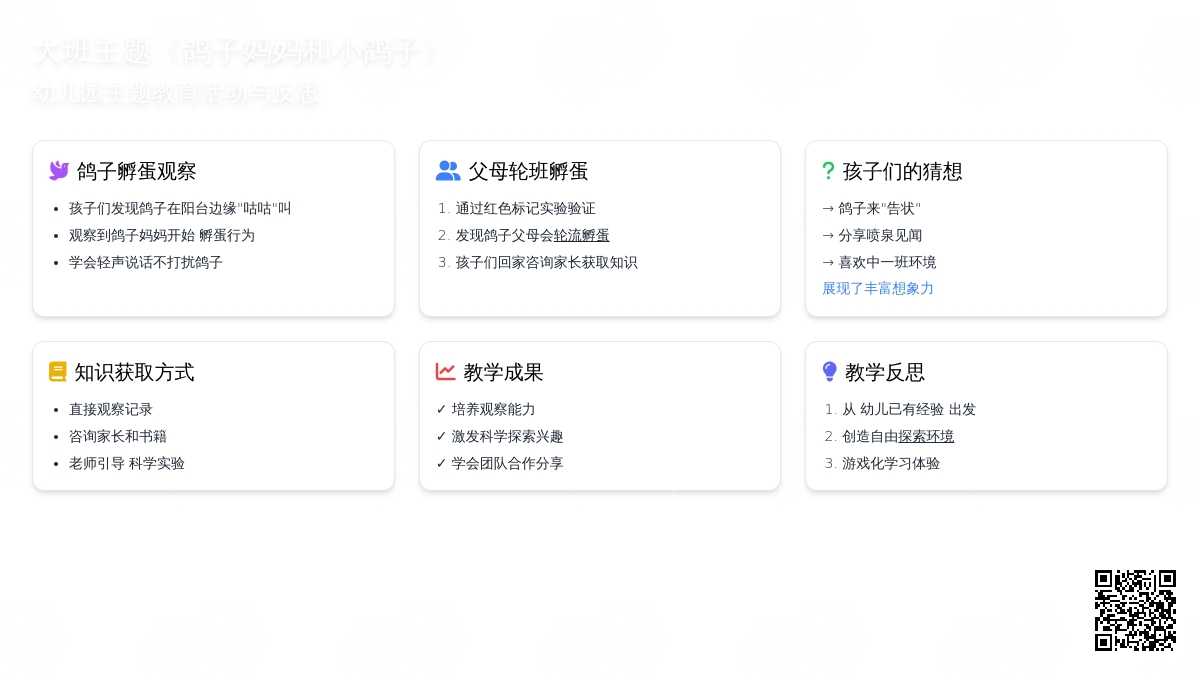幼儿园大班主题教案《鸽子妈妈和小鸽子》含反思