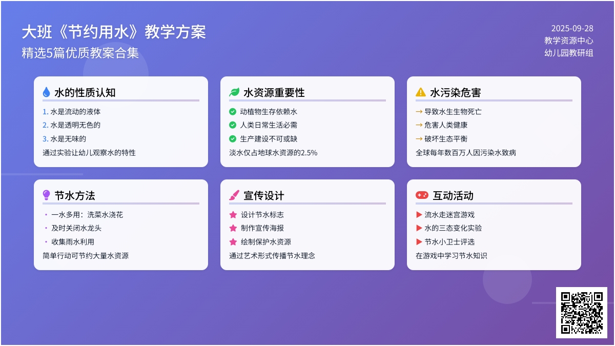 大班《节约用水》教案（精选5篇）