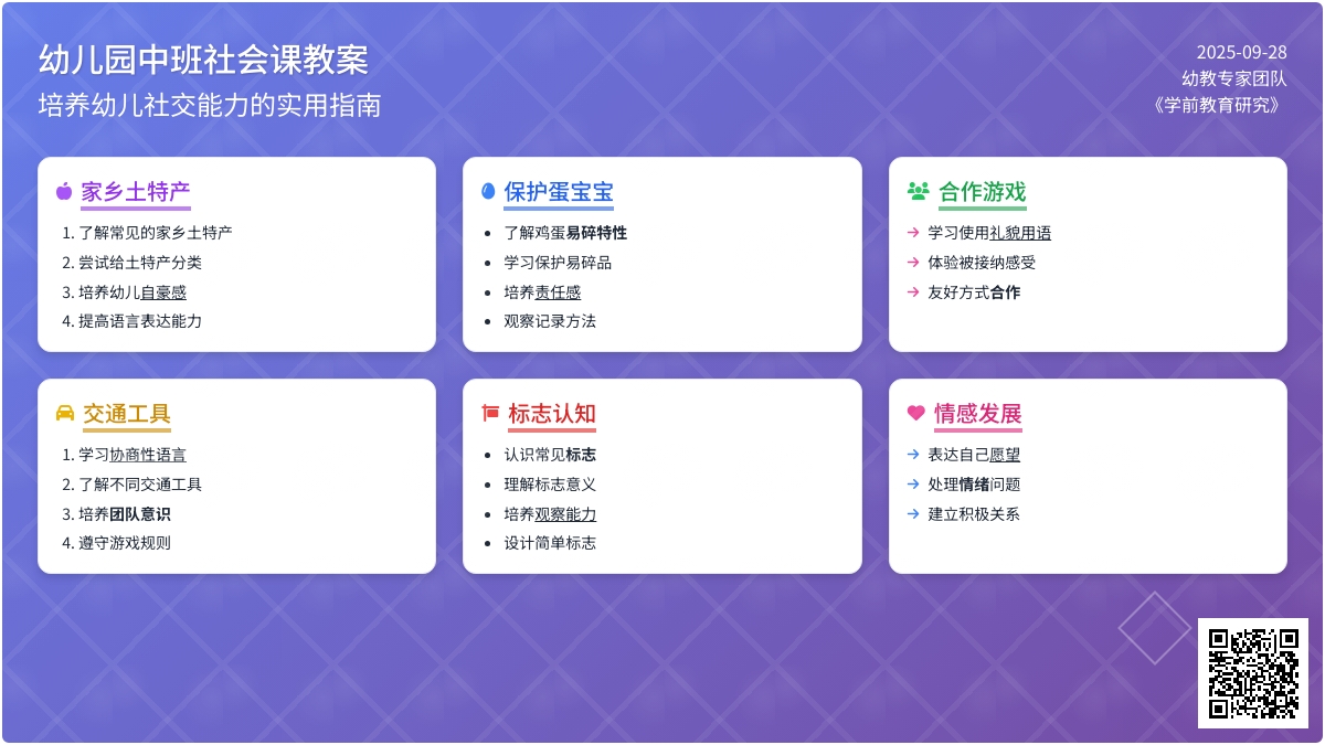 幼儿园中班社会课教案