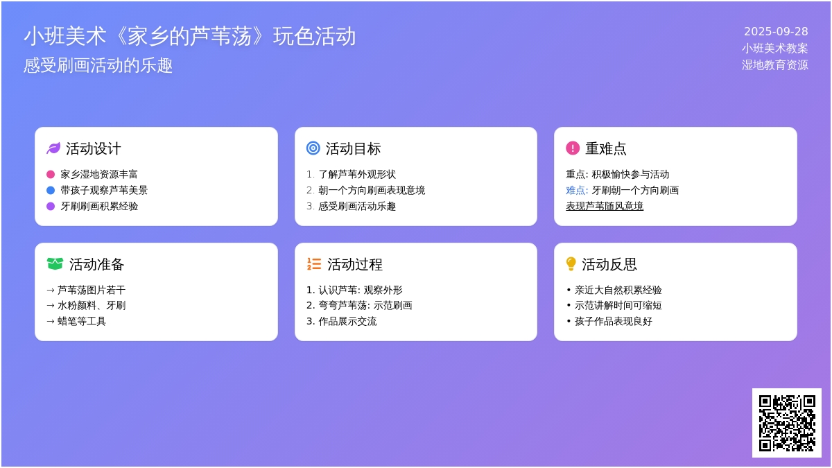 小班美术《家乡的芦苇荡》玩色活动教案