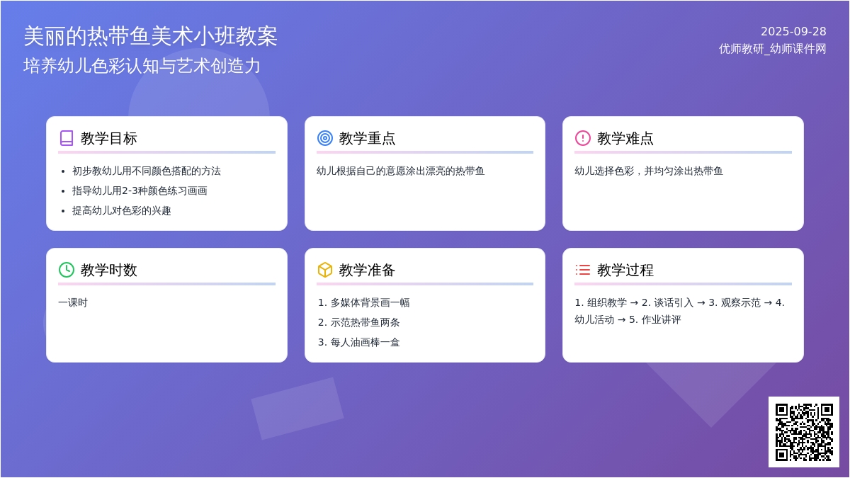 美丽的热带鱼美术小班教案