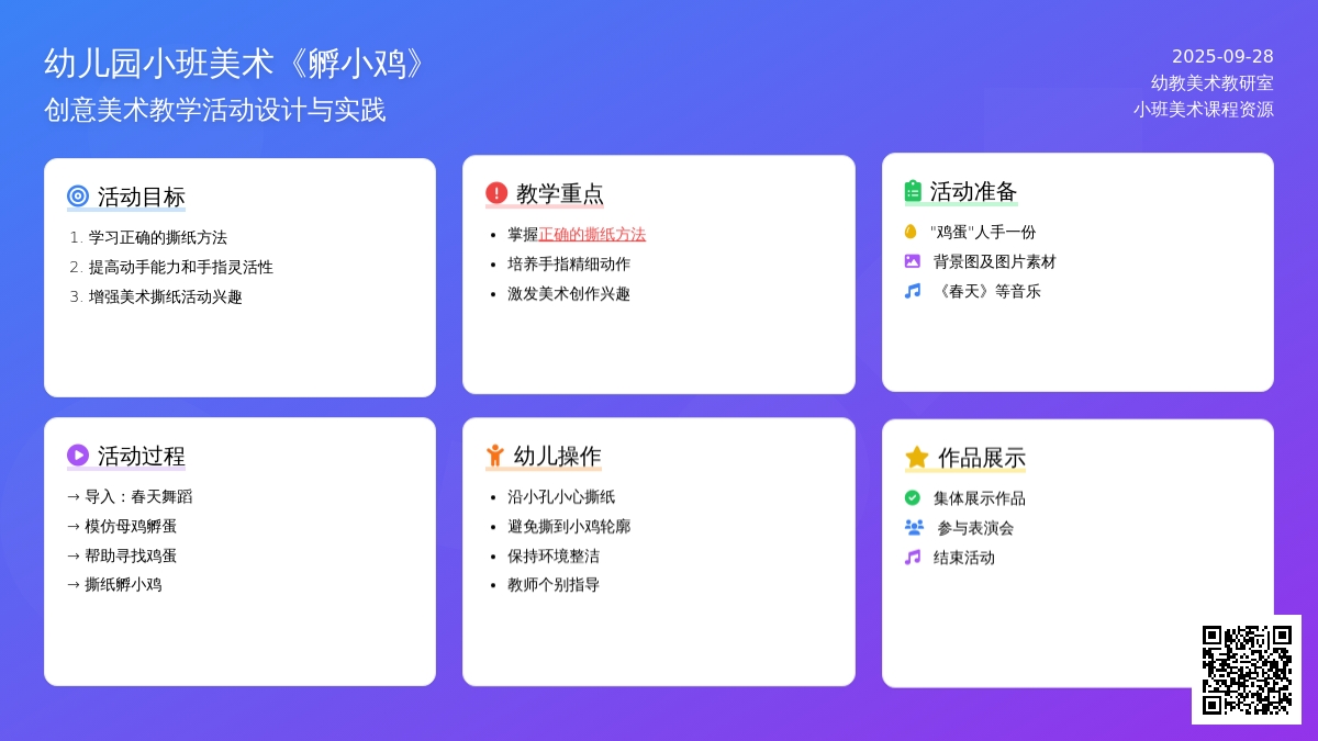 幼儿园小班美术教案《孵小鸡》