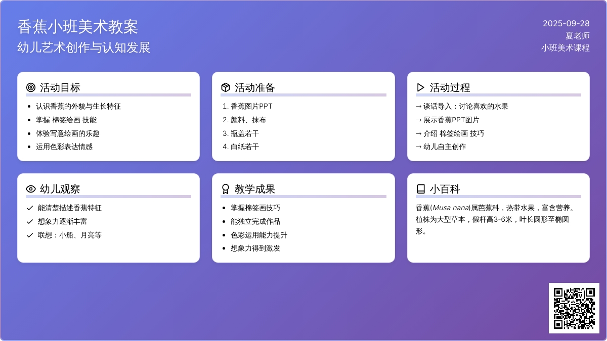 《香蕉》小班美术教案