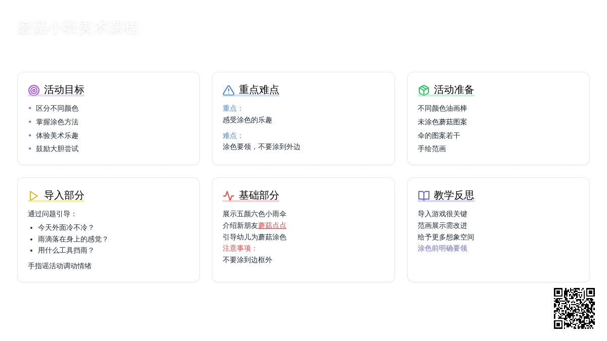 《蘑菇》小班美术课程教案