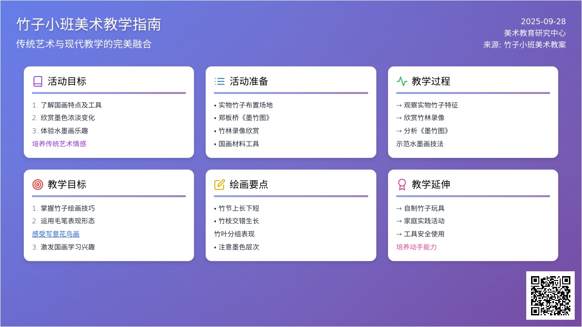 竹子小班美术教案