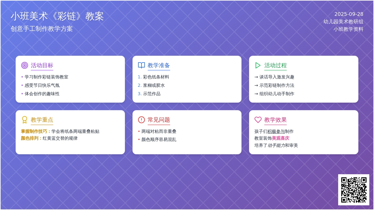 小班美术《彩链》教案