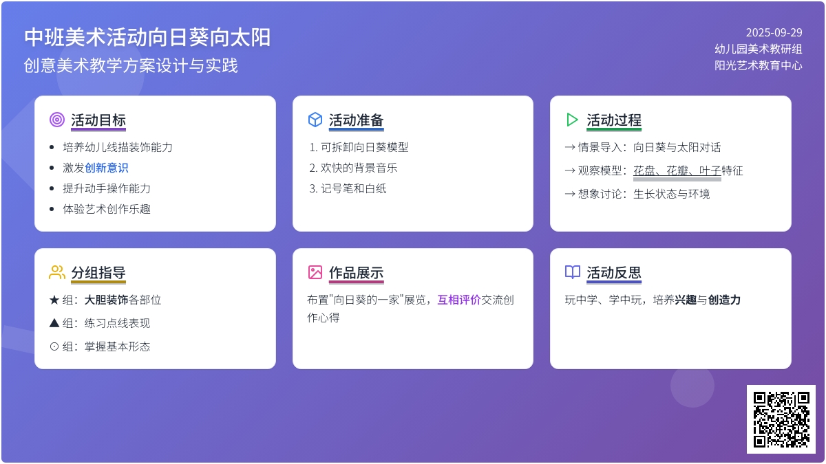 中班美术活动向日葵向太阳教案