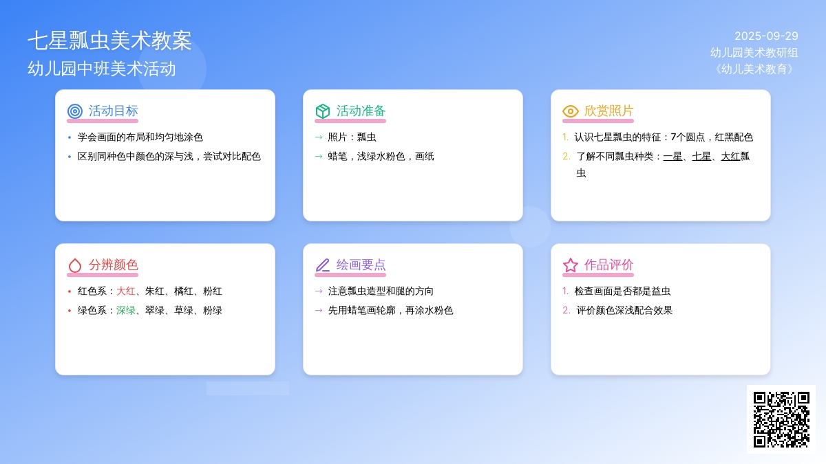 《七星瓢虫》幼儿园中班美术教案