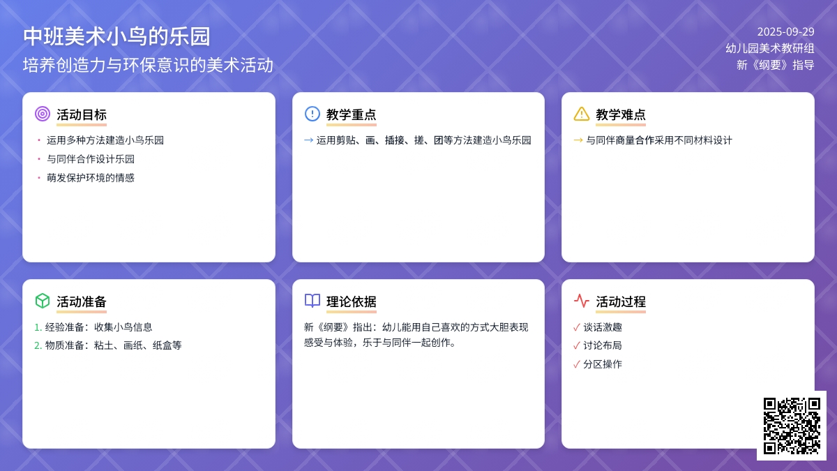 中班美术小鸟的乐园教案
