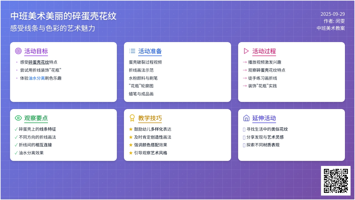 中班美术美丽的碎蛋壳花纹教案