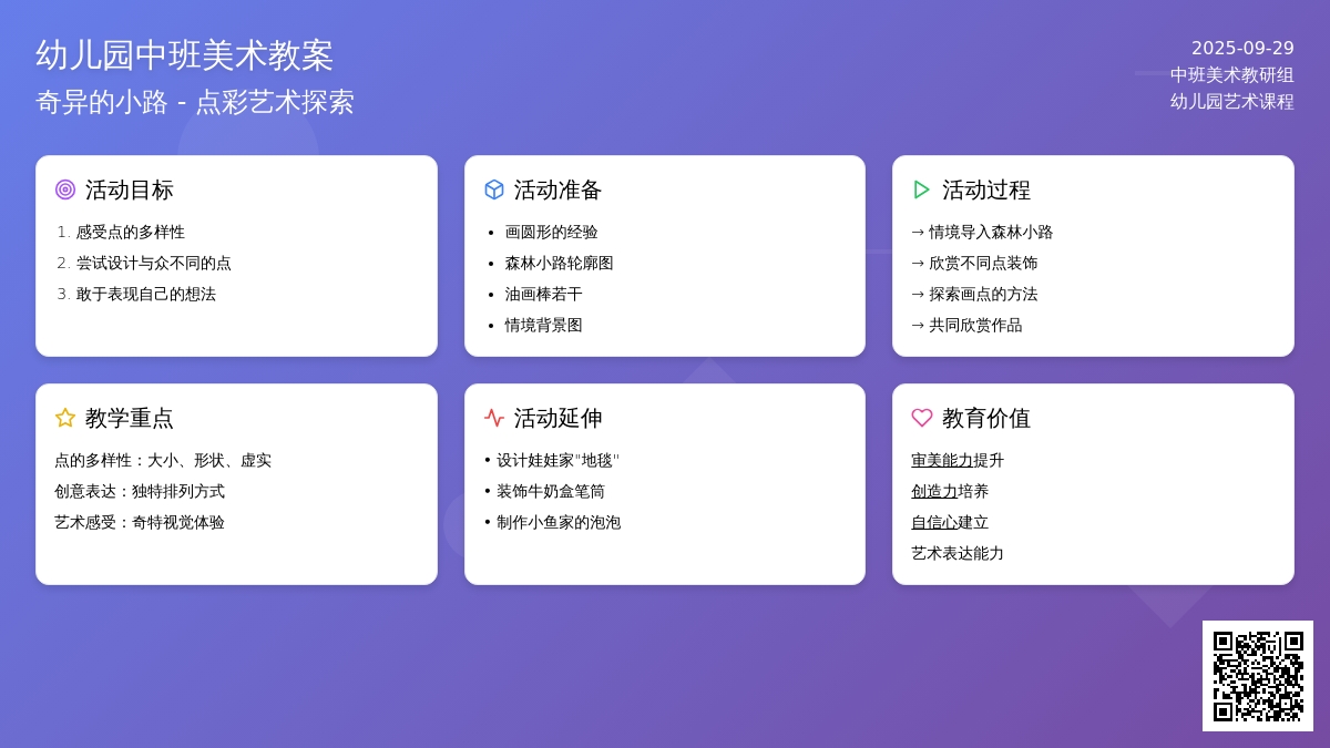 幼儿园中班美术奇异的小路教案