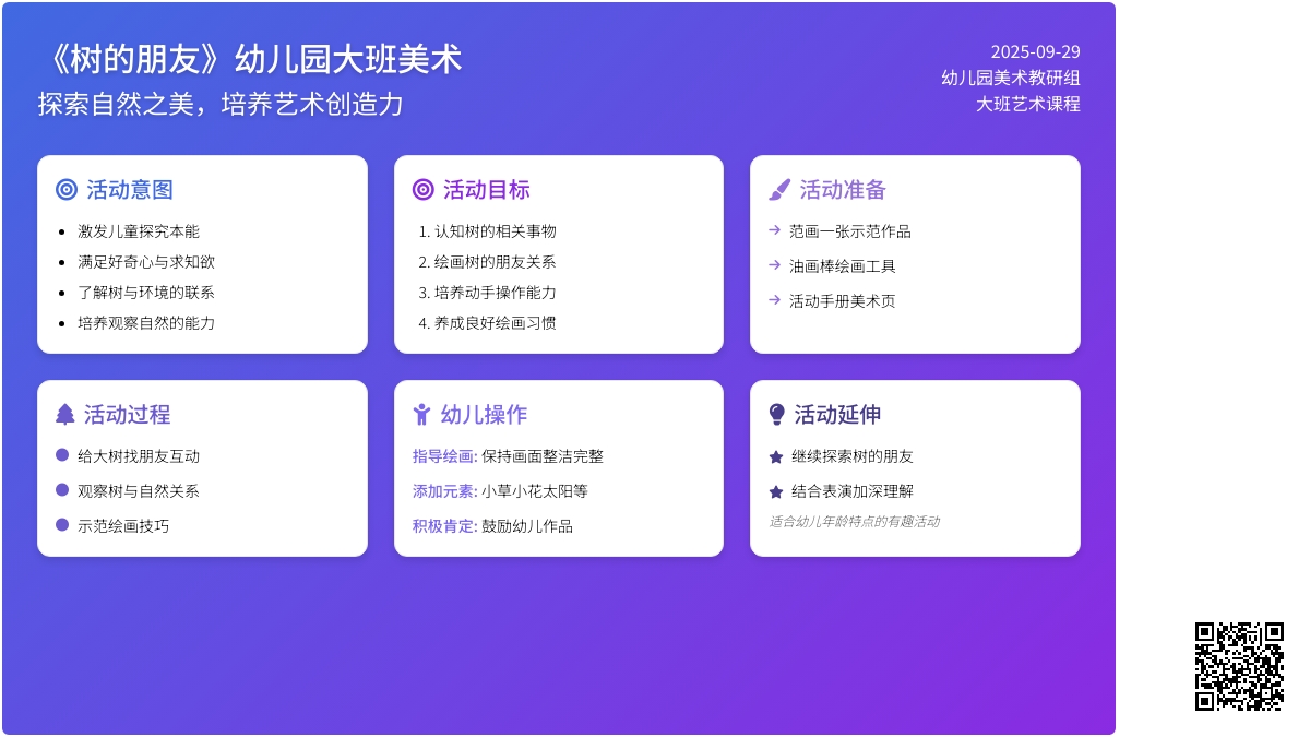 《树的朋友》幼儿园大班美术教案