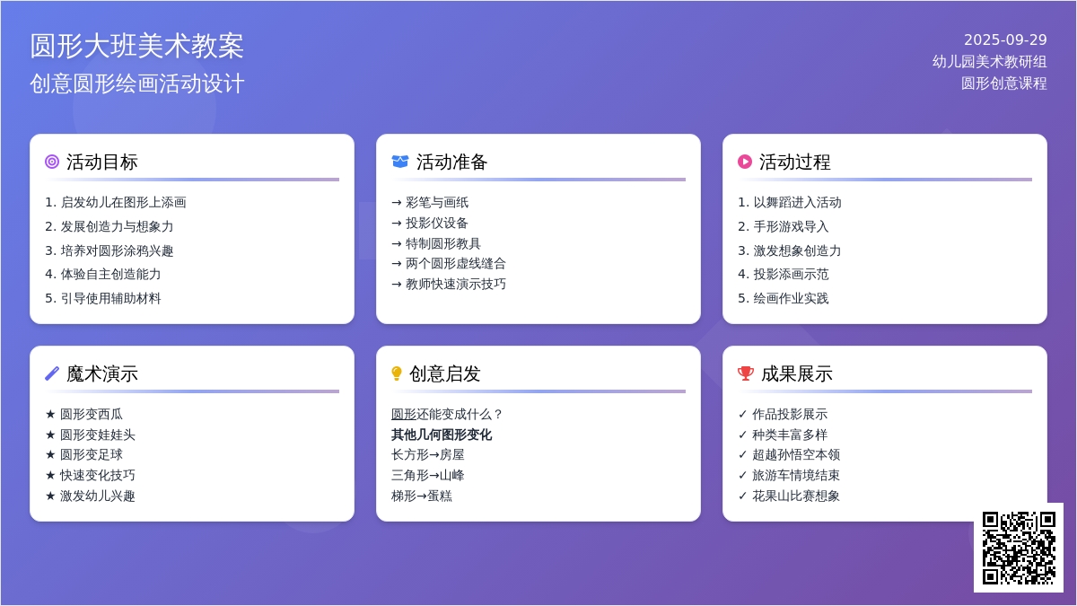 圆形大班美术教案