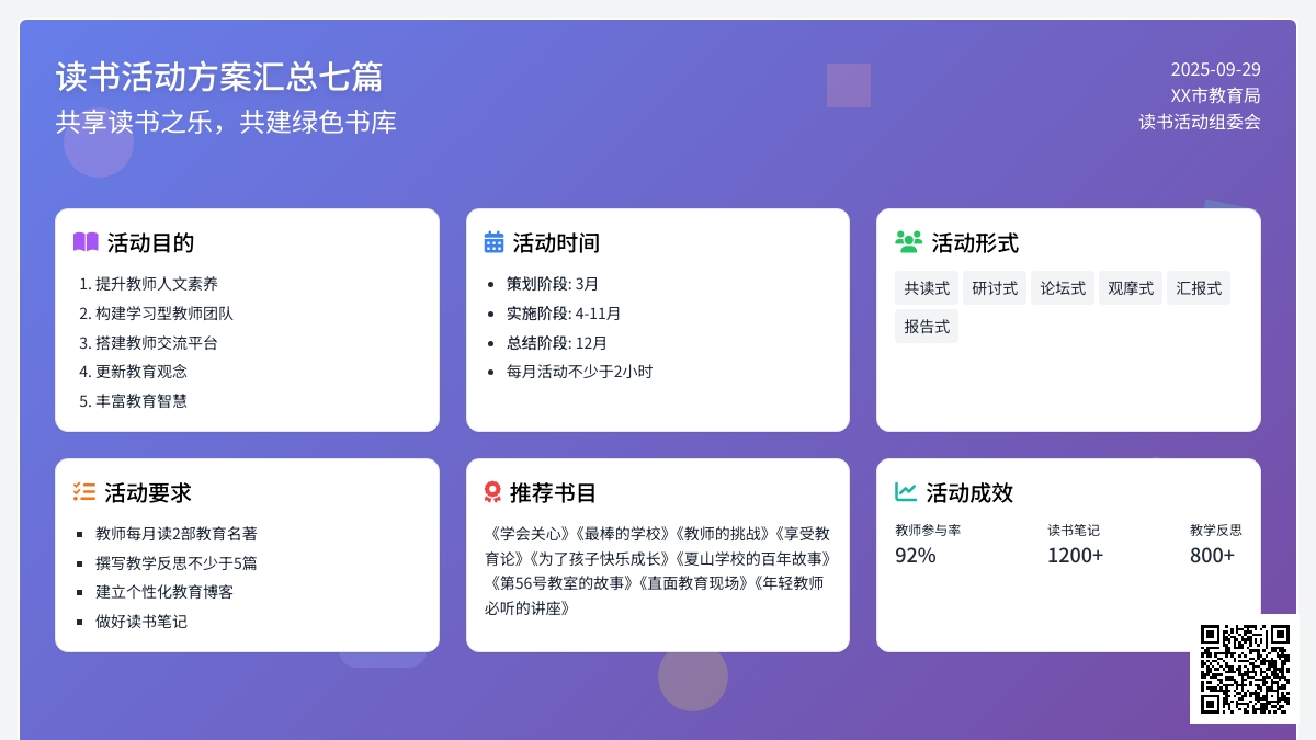 【热门】读书活动方案汇总七篇