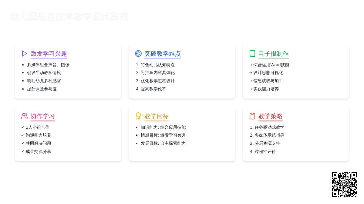 幼儿园信息技术教学设计案例