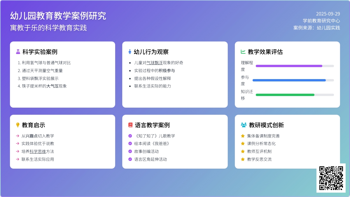 幼儿园教育教学案例