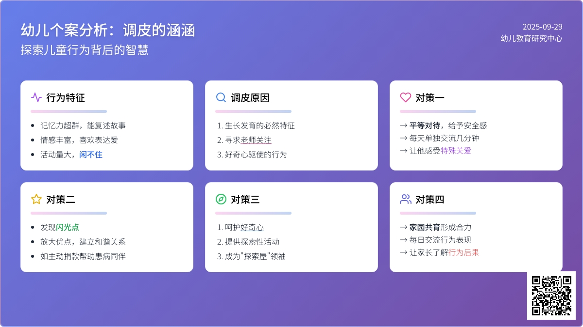 幼儿个案分析：调皮的涵涵