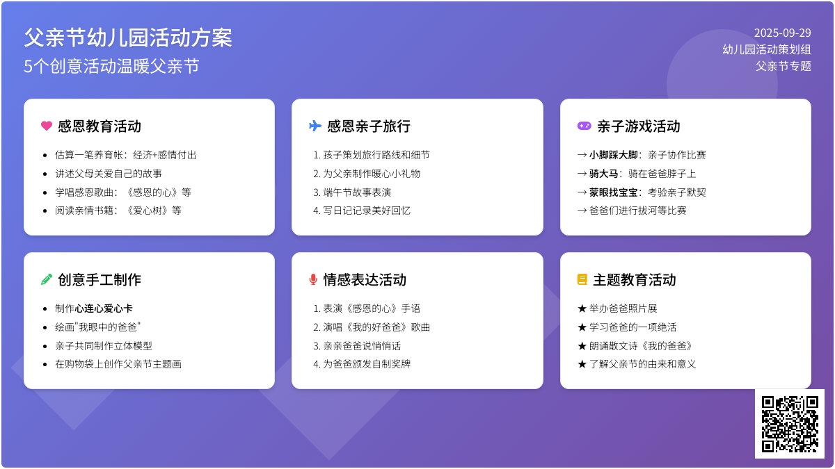 父亲节幼儿园的活动方案（通用5篇）