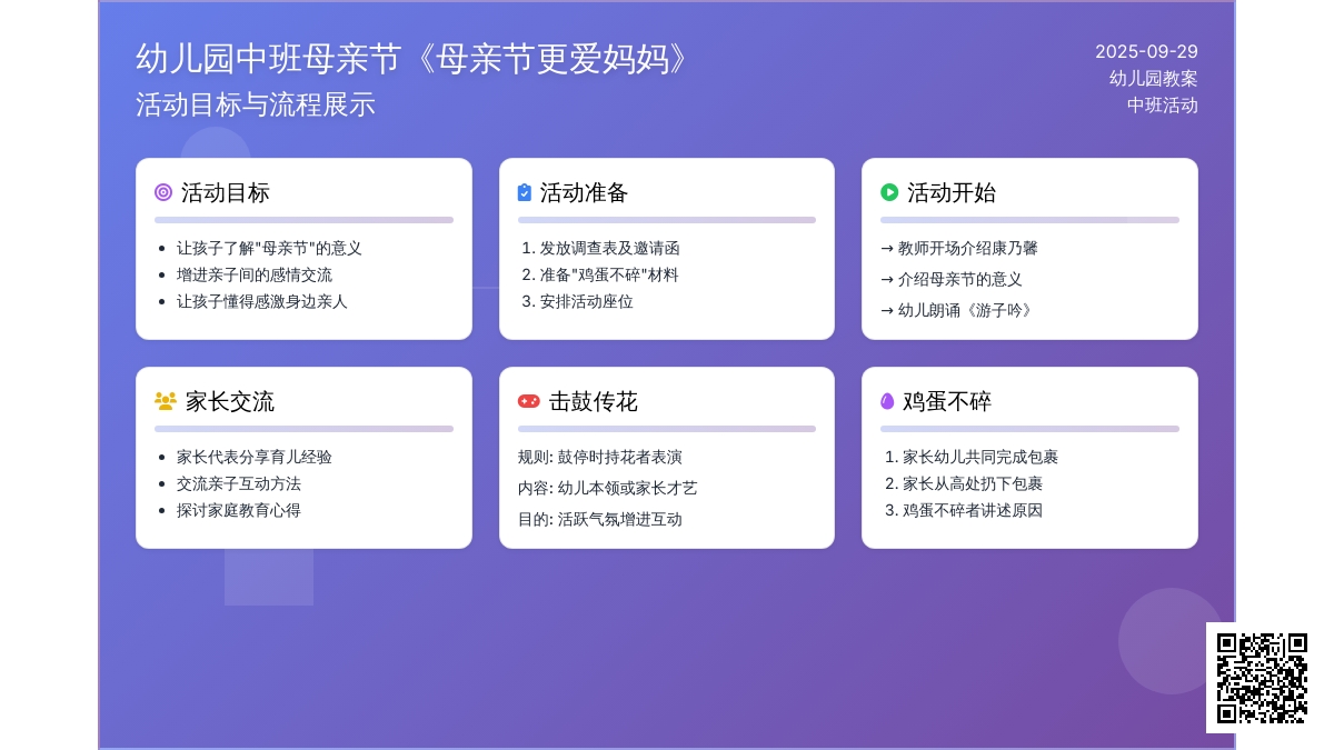 幼儿园中班母亲节教案《母亲节更爱妈妈》