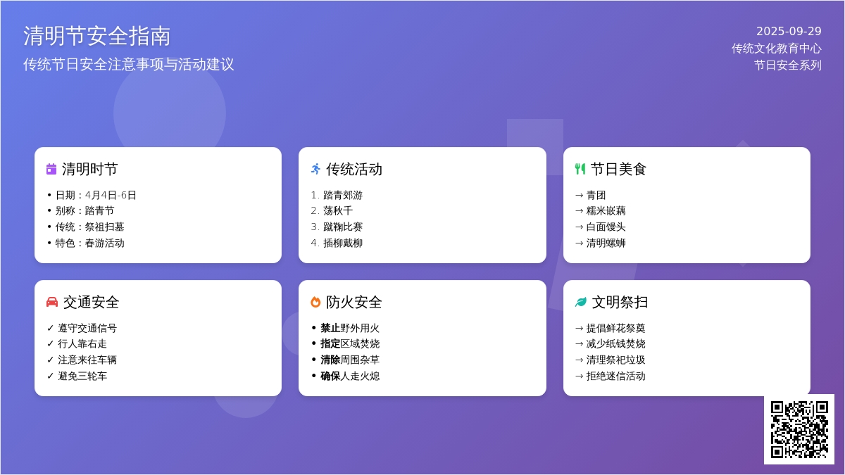 有关清明节安全教案