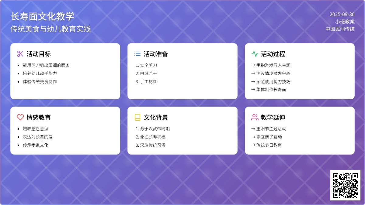 小班教案长寿面