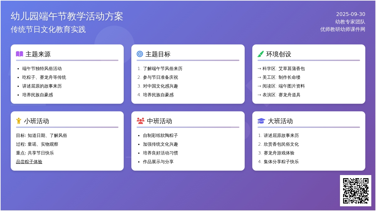 幼儿园端午节教学活动方案
