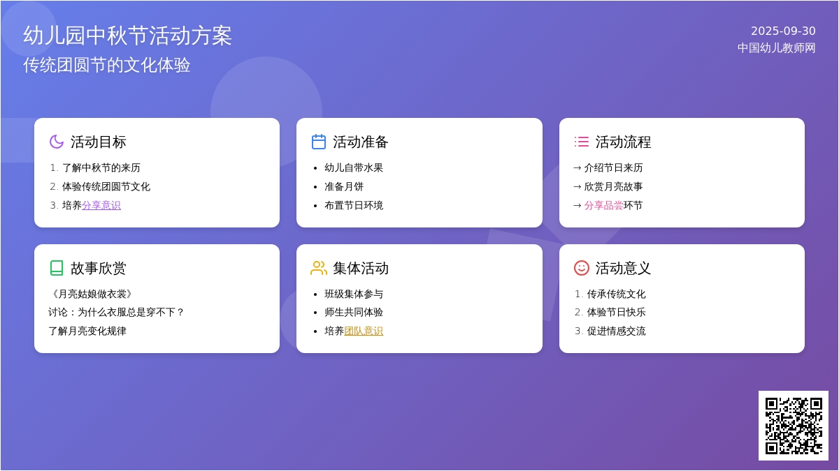 幼儿园小班的中秋节活动教案