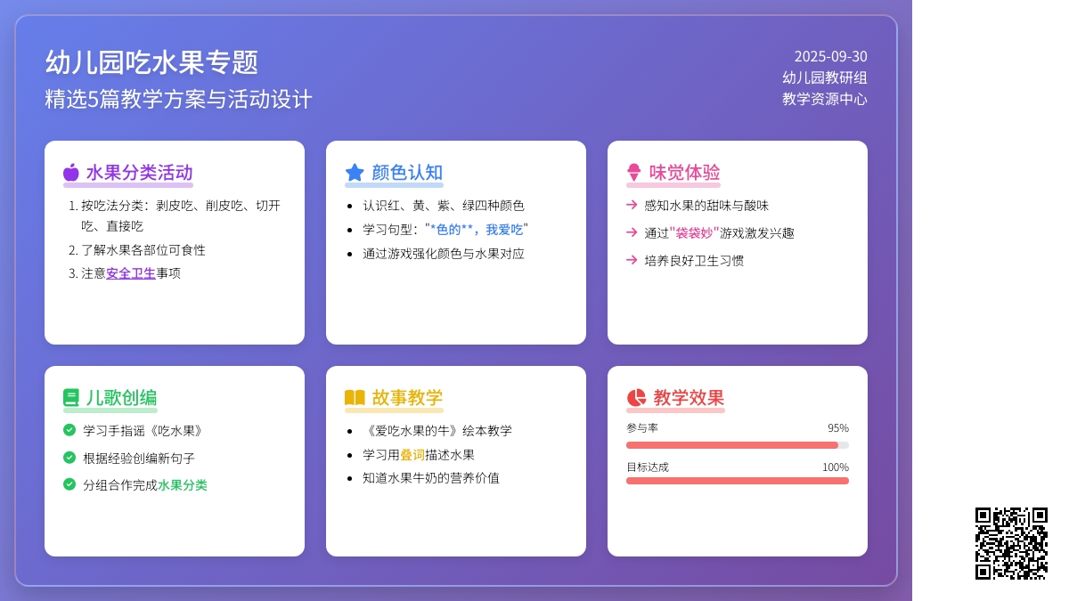 幼儿园吃水果教案（精选5篇）
