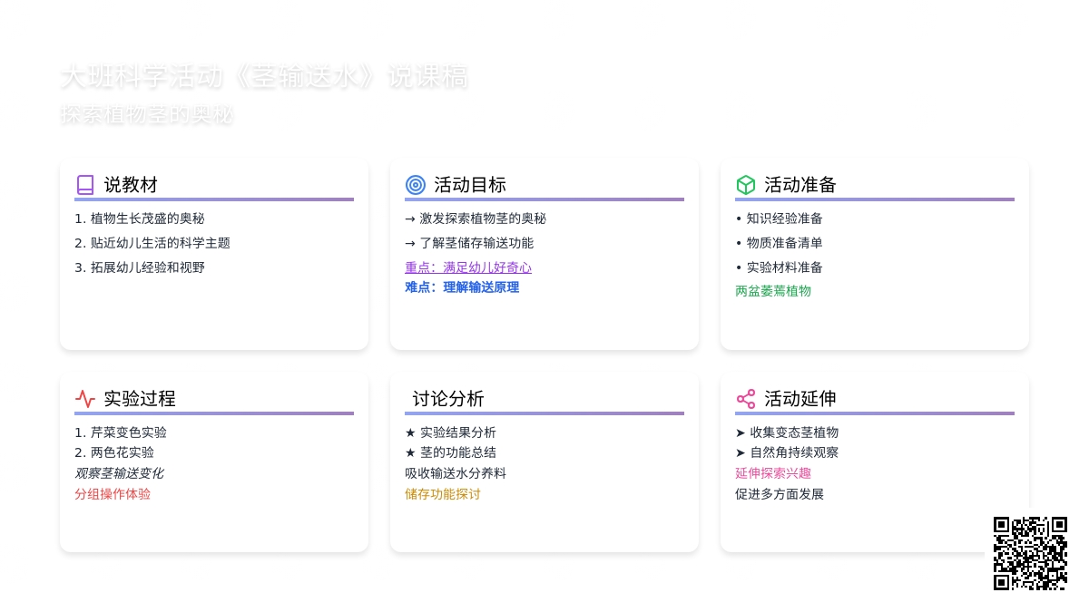 大班科学活动《茎输送水》说课稿