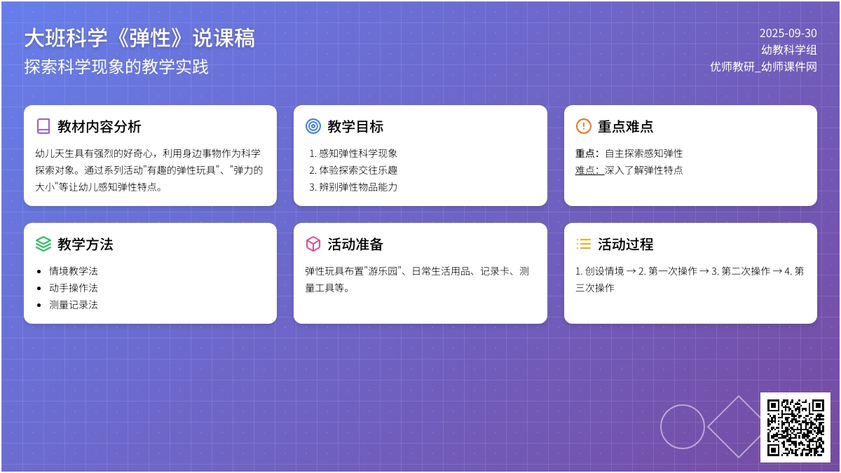 大班科学《弹性》说课稿范文