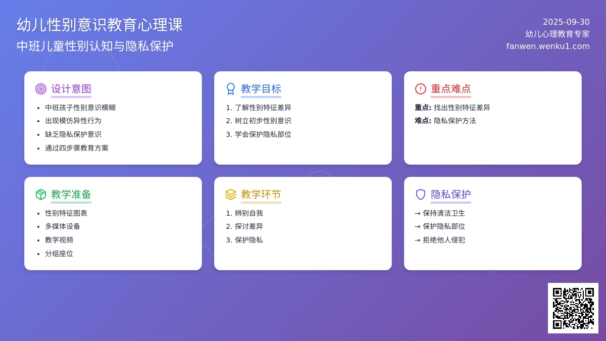 幼儿心理健康的说课稿
