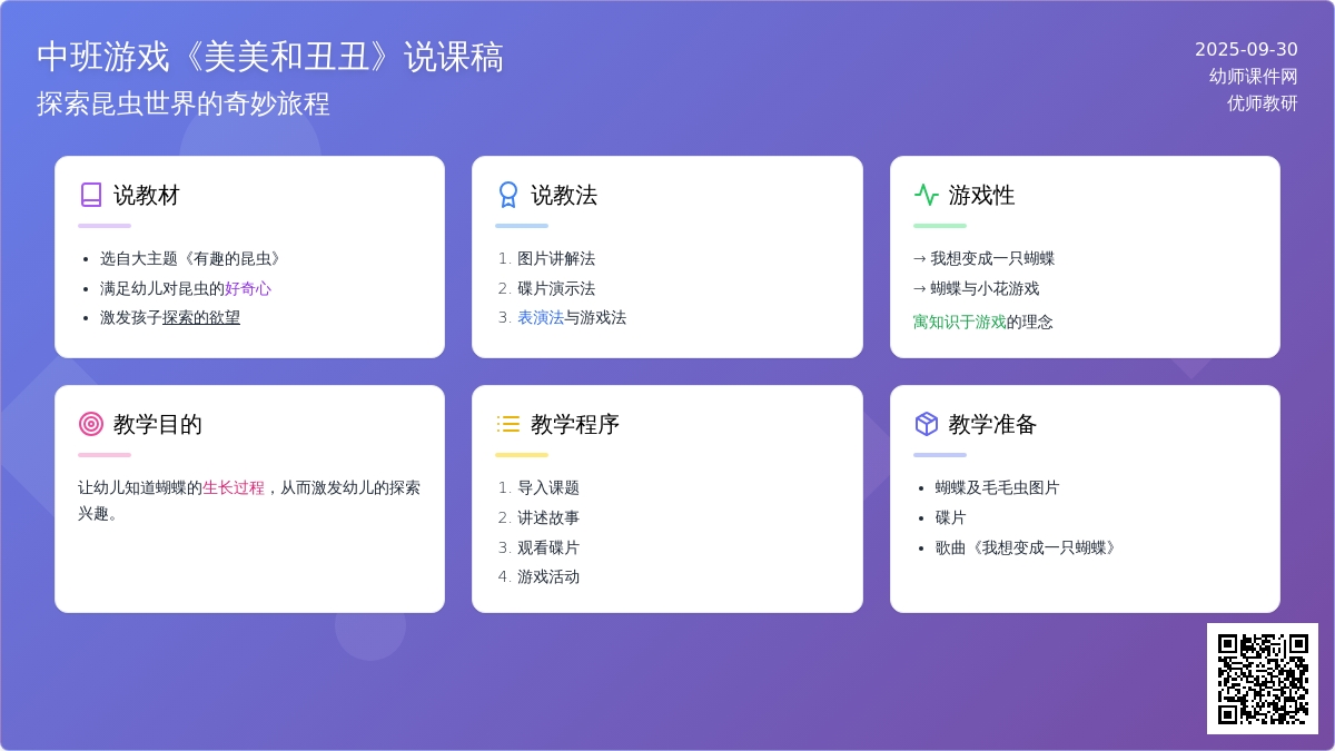 中班游戏《美美和丑丑》说课稿