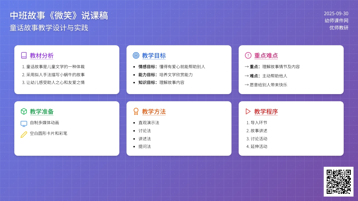 中班故事《微笑》说课稿