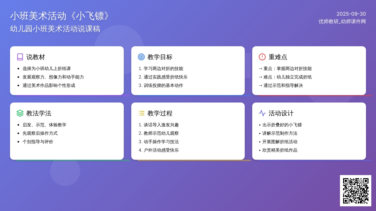 幼儿园小班美术活动《小飞镖》说课稿