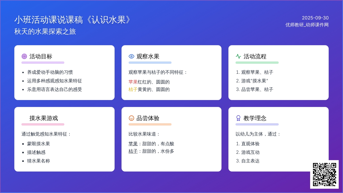 小班活动课说课稿《认识水果》